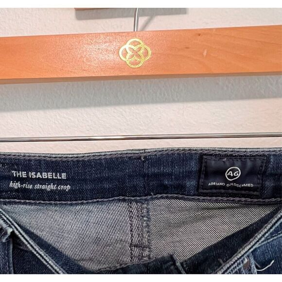 AG Adriano Goldschmied The Isabelle High Rise Straight Cropped Jeans Size 24 - Picture 5 of 6